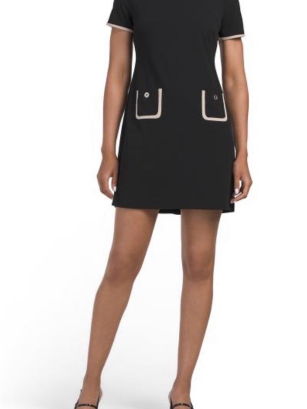 Tommy Hilfiger Black Mini Dress with White Trim